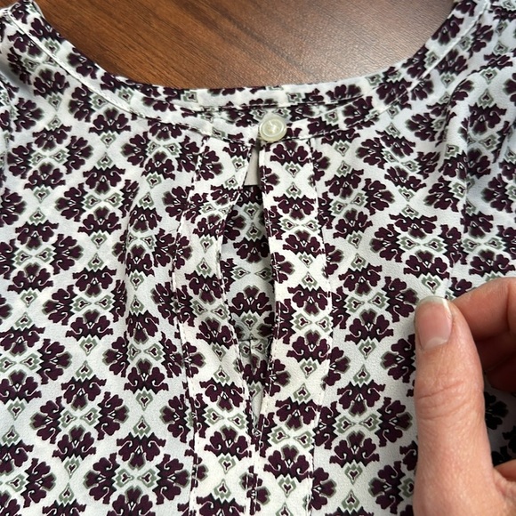 LOFT Womens Long Sleeve Patterned Blouse Size XS - Picture 3 of 6